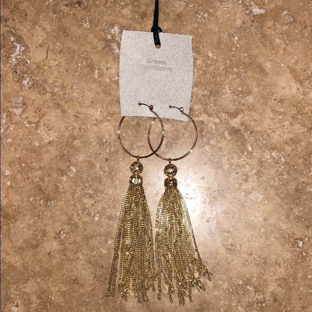Urban outfitters hoops with tassels